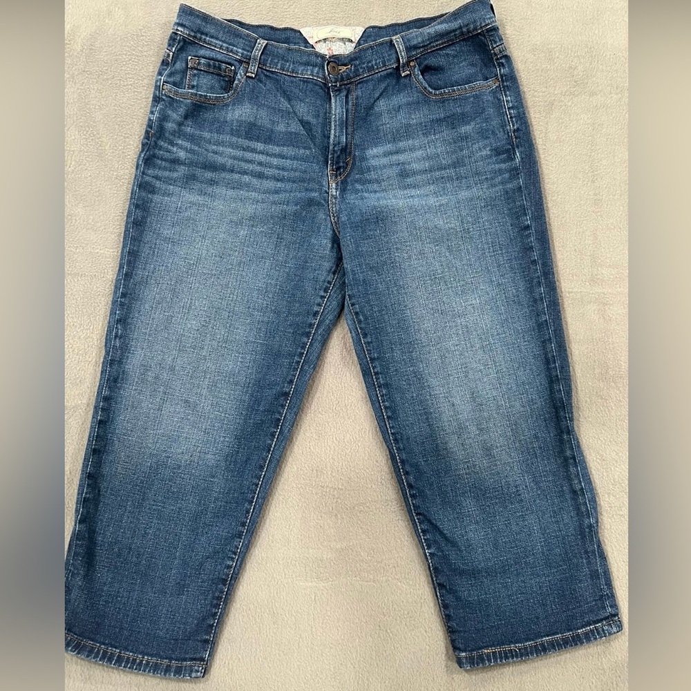 Vtg Levis Jeans Womens Size 14 Capri Rolled Hem Denim